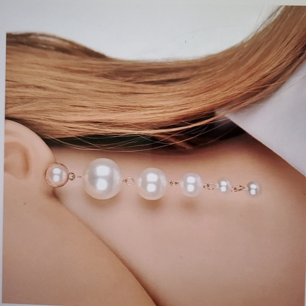 New Women’s Round Faux Pearl Earrings